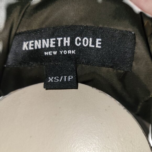 Kenneth Cole New York Womens‎ Olive Puffer Coat W/ Faux Fur Hood XS - Picture 2 of 6